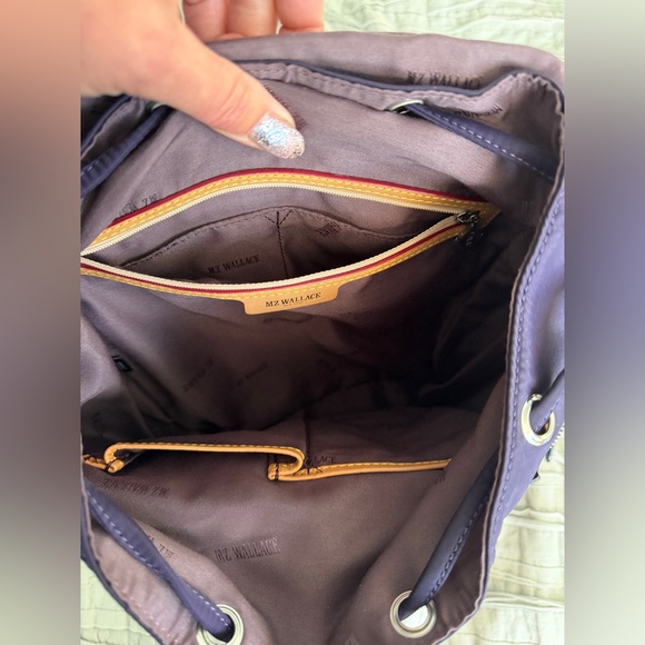 MZ Wallace Marlena Backpack Purple Drawstring Backpack with Lots of Pockets main image 5